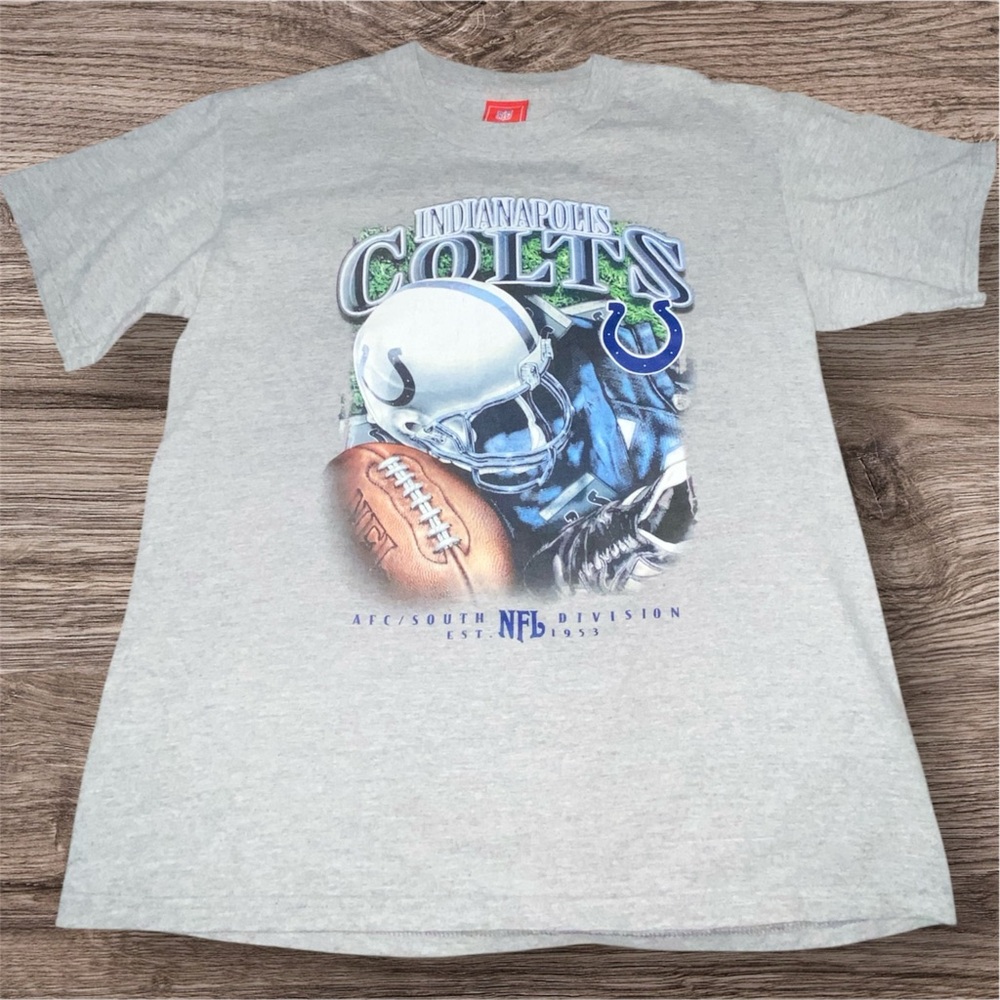 Vtg NFL Indianapolis Colts T‎ Shirt Mens Medium NFC Dynasty Graphic Made in USA
